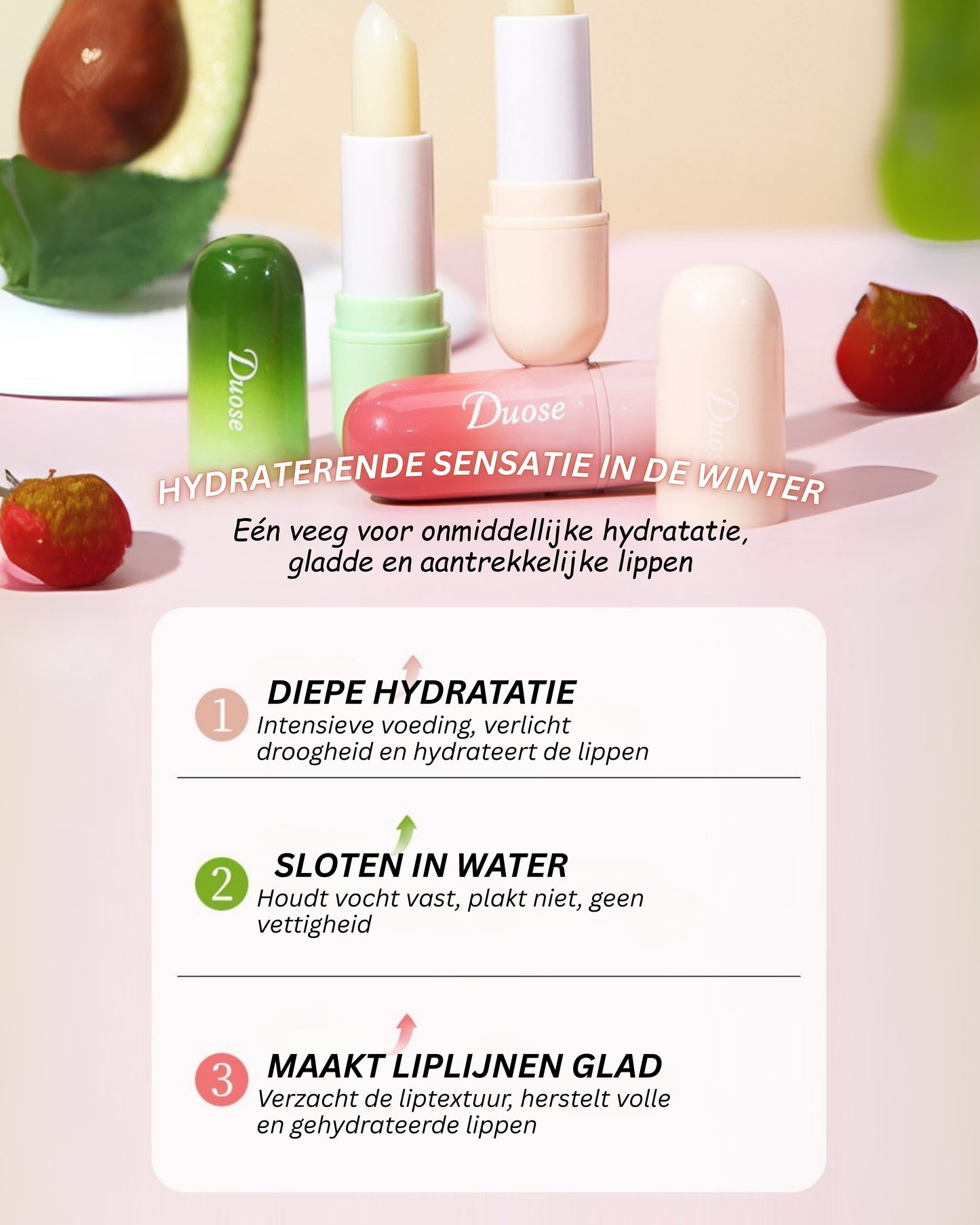Fruitige lippenbalsemset