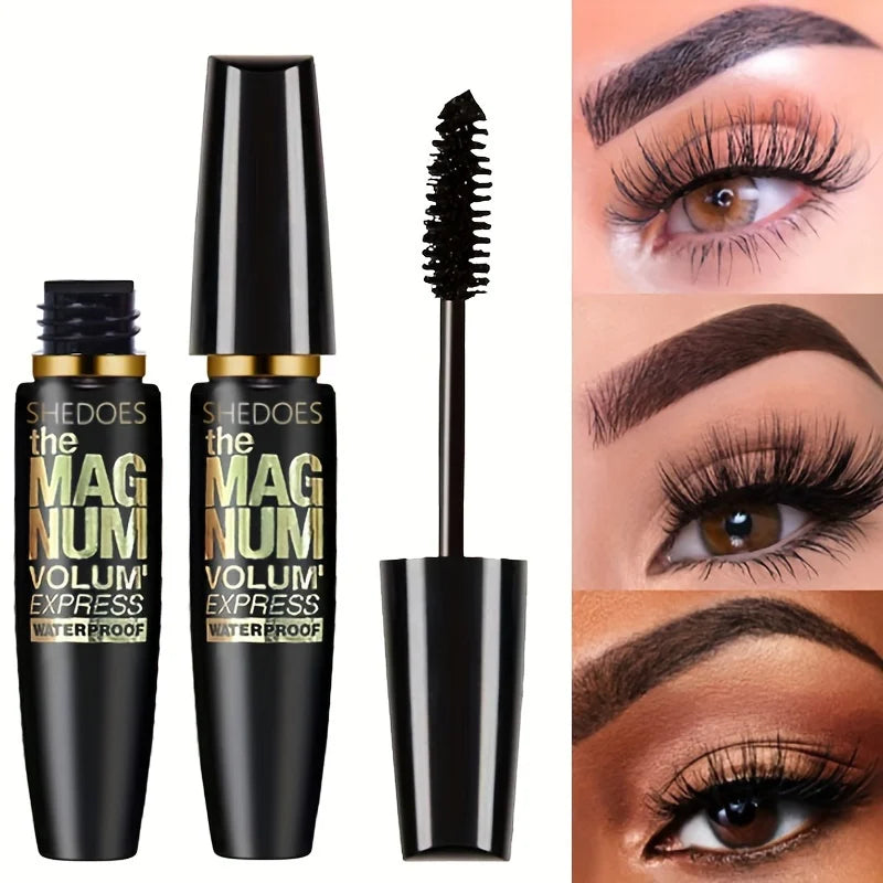 4D Zwarte Mascara voor Dikte, Lengte en Krul – Waterproof Vezel Mascara met Precisieborstel 1
