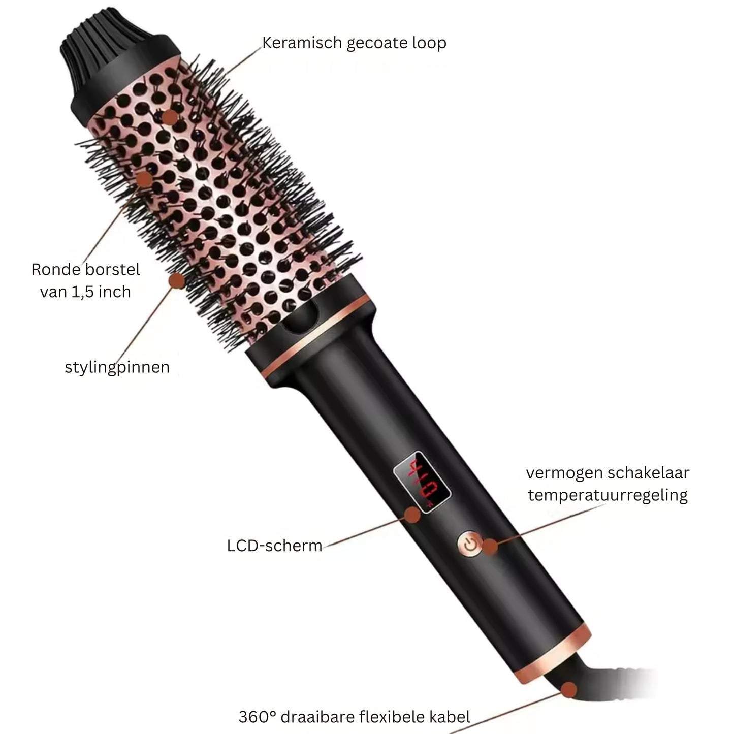 3-in-1 stylingborstel