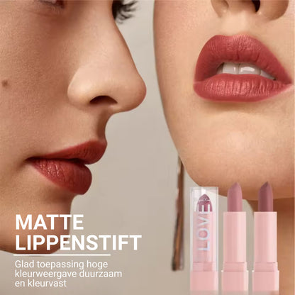 Zachte matte lippenstift set
