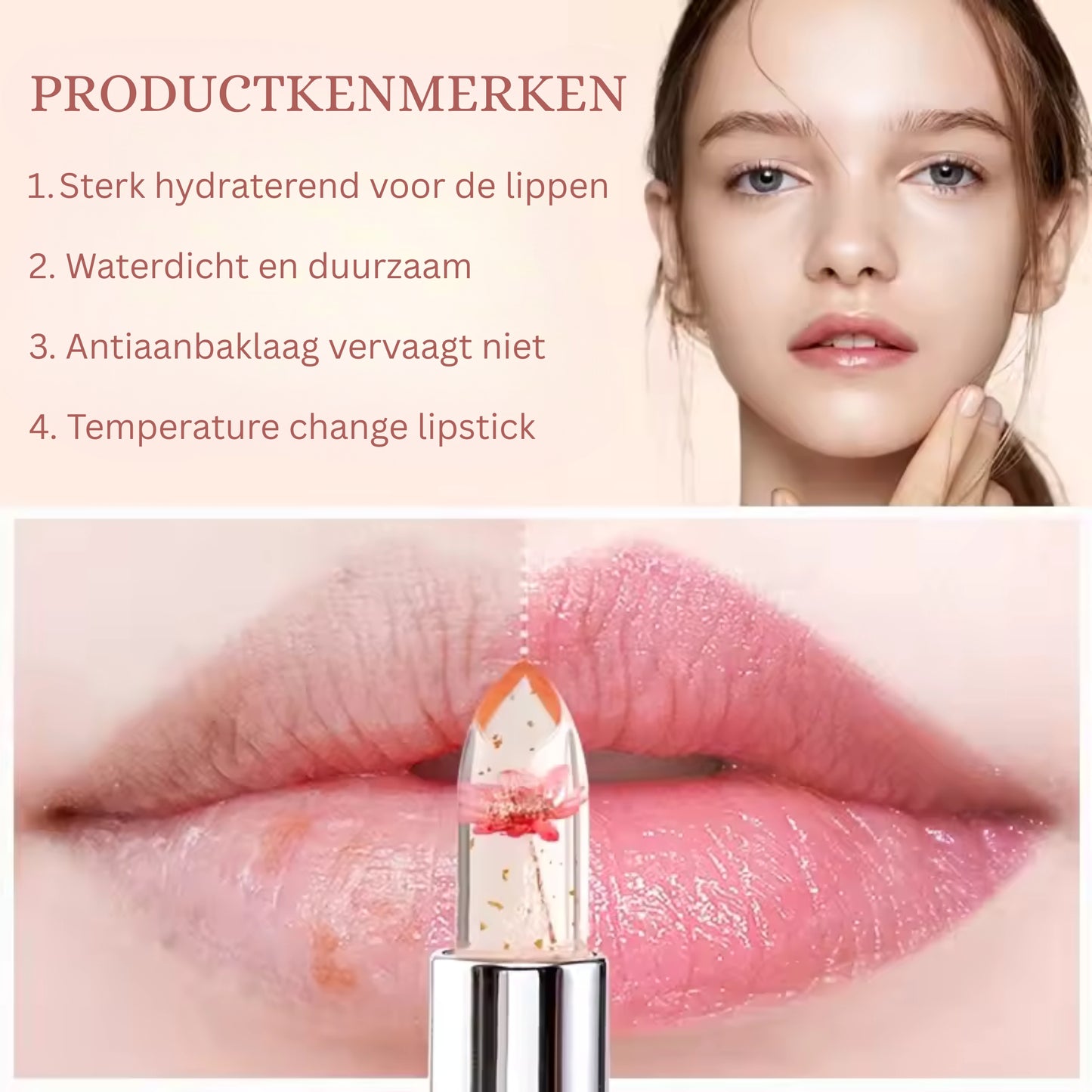 Bloemengelei-lippenstift