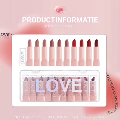Zachte matte lippenstift set