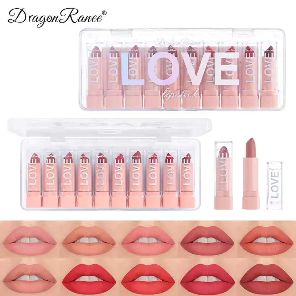 Zachte matte lippenstift set