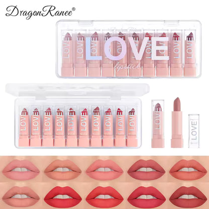 Zachte matte lippenstift set