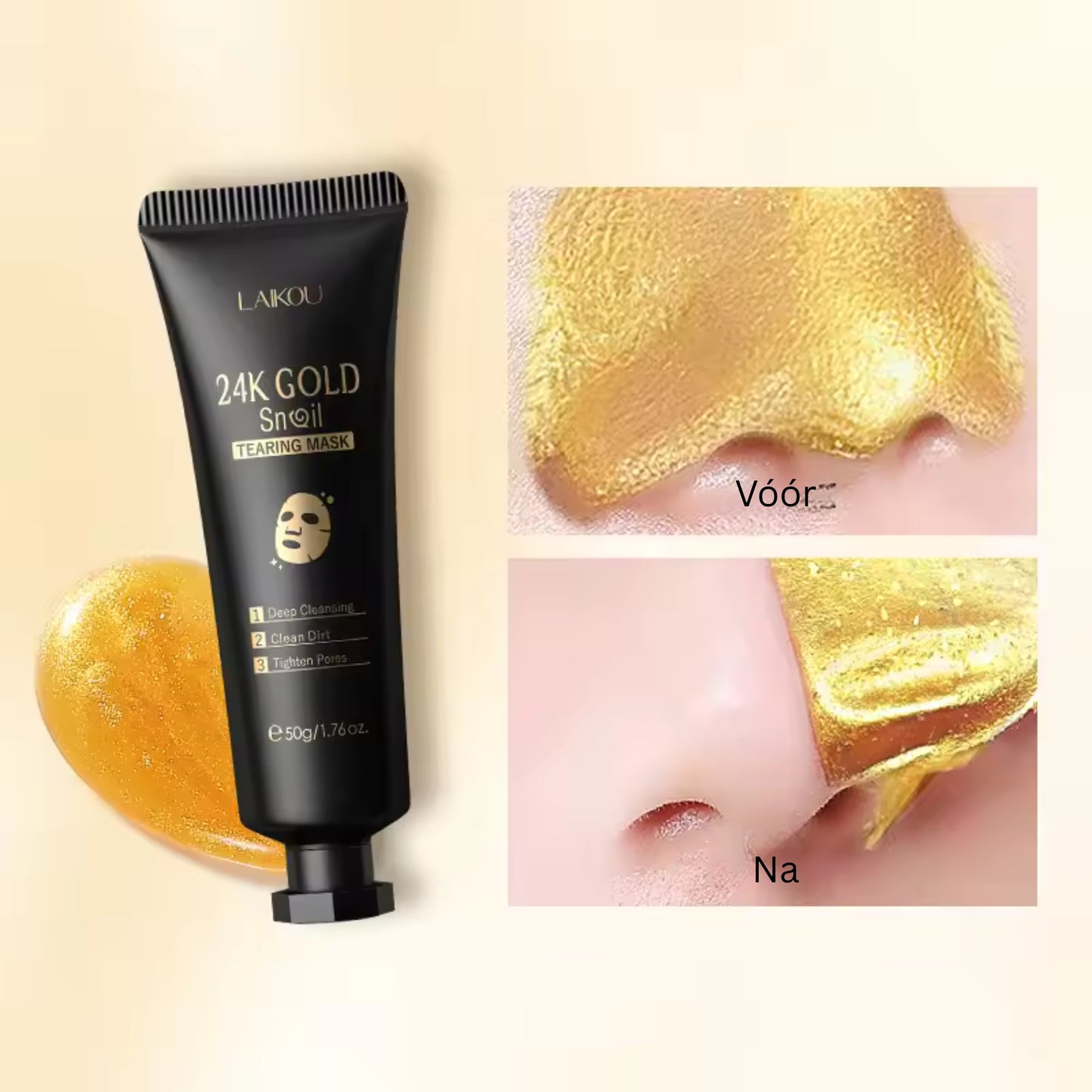 24k gouden peelingmasker